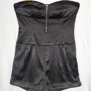 black silk material Romper